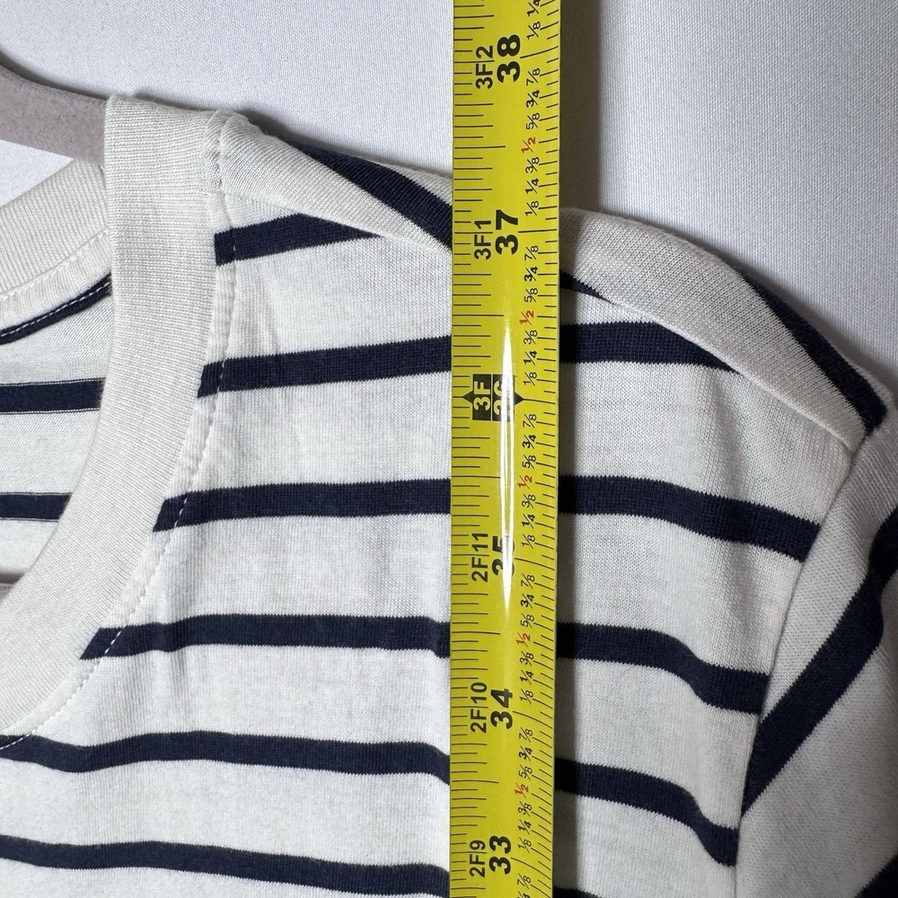 Set of 2 Pact Organic Cotton T Shirt Dress Sz L Pocket Crewneck Striped New - Picture 6 of 11